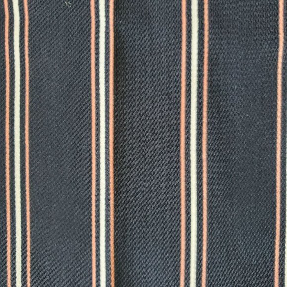 Adrianna Papell Navy Blue Vertical Stripes Pleated Front Dress Pants Size 8 - Picture 5 of 14